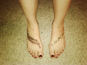 bright eyes, cute, feather, feather tattoo, feet, foot, no lies just ...