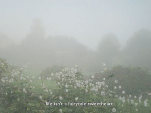Life isn't a fairy tale sweetheart.