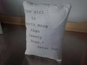Peter Pan throw pillow handmade quote J M by SweetMeadowDesigns, $20 ...