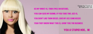 Niciki Minaj Stupid Hoe Profile Facebook Covers