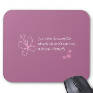 The Butterfly Quote Mousepad [Purple]