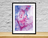 ... Inspirational, Unique gift, Cool wall art, Quote, Type, Watercolour
