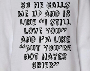 Hayes Grier So He Calls Me Up Widen eck Slouchy Women's Sweatshirt ...