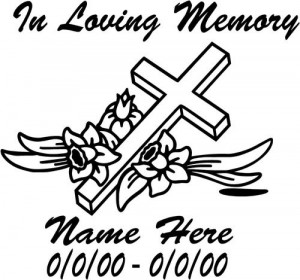 In Loving Memory Vinyl Window Wall Laptop Quote Saying Decal Mirror ...