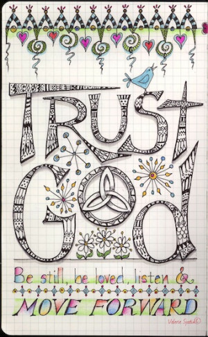 visual blessings: Trust God and Move Forward Doodle