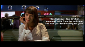 Pulp Fiction Mia Quotes Pulp fiction restaurant scene