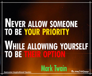 Mark Twain Priority Quotes