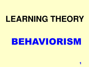 Skinner Behaviorism