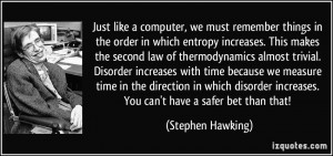 Just like a computer, we must remember things in the order in which ...
