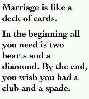 Marriage - a deck of cards