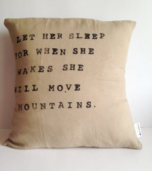 Inspirational Quote Pillow - Handmade Natural Linen Pillow Cover ...