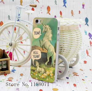 cute cartoon unicorn quote vintage rose design for iphone 5 5s 5g case