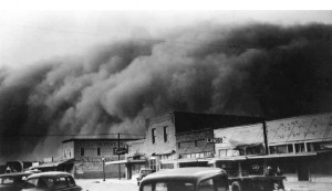The “Dust Bowl”, a photograph from 1933 - 1935: