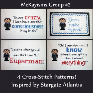 McKayisms Group 2 - Stargate Atlantis Inspired Cross Stitch Pattern
