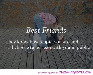 Best Friends Knows How Stupid You Are And Still Choose To Be Seen With ...