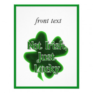 Not Irish, Just Lucky Personalized Invites