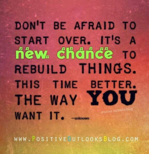 New beginnings are great!