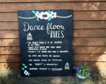 Wedding Dance Floor Rules Chalkboar d ...