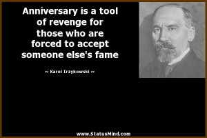 Anniversary is a tool of revenge for those who are forced to accept ...