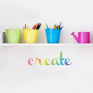 Creatively Stenciled Craft Spaces