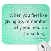... is to just forget everything that happened and give up giving up on