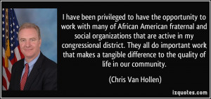 to have the opportunity to work with many of African American ...