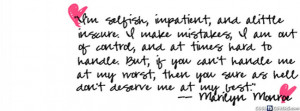 Marilyn Monroe Quote Facebook Cover