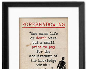 Frankenstein Foreshadowing Quote, Educational Art Print featuring Mary ...