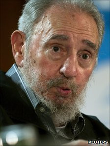 Fidel Castro speaks during a meeting with Cuban and foreign ...