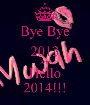 Bye 2013 Hello 2014 Bye bye 2013 and hello 2014!