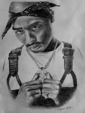 2pac Shakur Drawing Tupac shakur drawing by