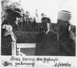 ... himmler and al husseini note personal handwriting of himmler on photo