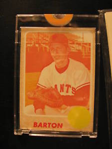 1968 Topps PROOF Card Bob Barton San Francisco Giants