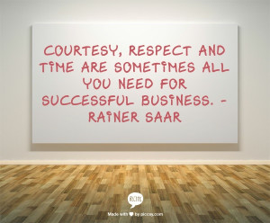 Courtesy, respect and time are sometimes all you need for successful ...
