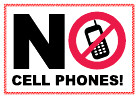 No Cell Phones Poster