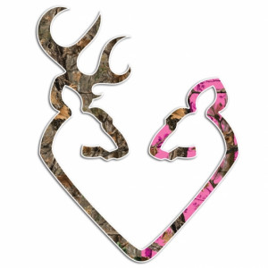 browning buck and doe heart decal pictures