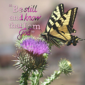 Quotes Picture: be still and know that i am god
