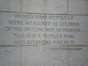 Women World War 2 Memorial Quote
