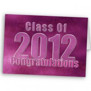 Purple Class of 2012 Graduation Congratulations Greeting Card