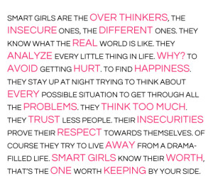 Smart Girls Are The Over Thinkers