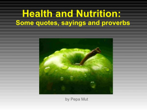 Health and nutrition quotes