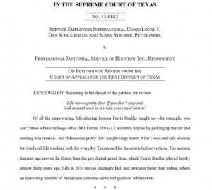 Texas Supreme Court judge uses “Ferris Bueller” references in ...