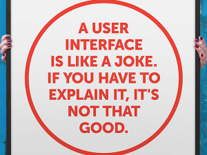 User interface is like a joke Quote