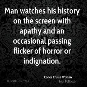 Conor Cruise O'Brien - Man watches his history on the screen with ...