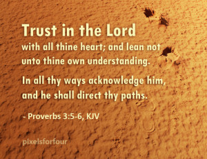 Trusting in the Lord Bible verse