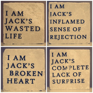Marble Coaster Set With Quotes From Fight Club