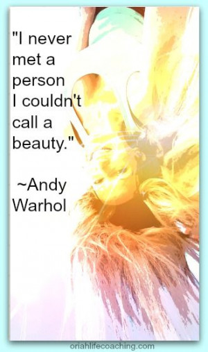 Andy Warhol quote on beauty