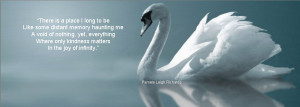 Comments Off on White Swan reflection pamela quote