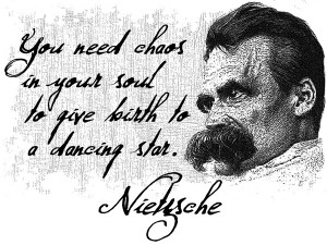 Details about Friedrich Nietzsche Quote T Shirt Chaos Dancing Star