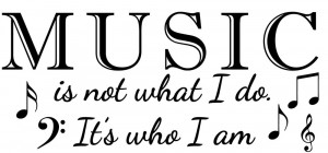 Music is who I am Cute Adorable vinyl wall decal quote sticker ...